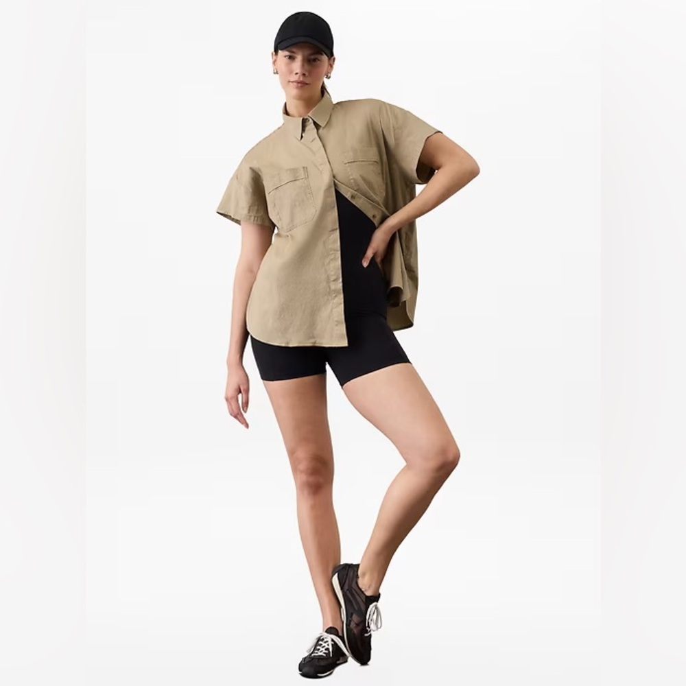 NWT Athleta Paradise Oversized Short Sleeve Top $99 Size XS